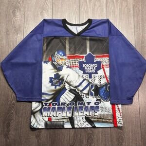 Vintage Toronto Maple Leafs Ccm Maska Hockey Jersey Rare All Over Print Small